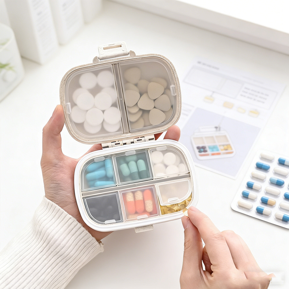 Storage & Organization - Portable Medicine Storage Case Weekly Pill