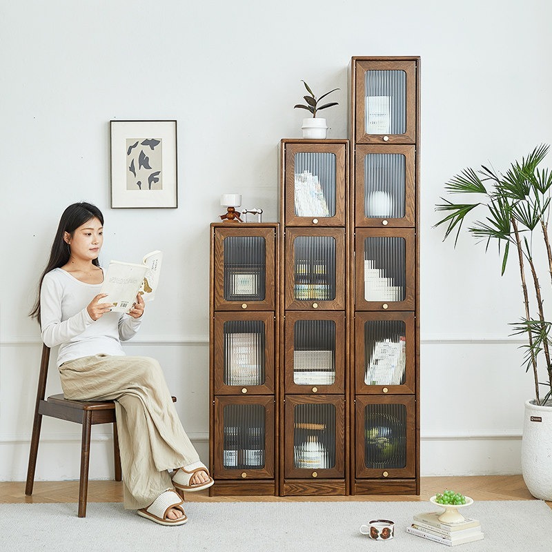 Storage & Organization - Woodworking Workshop Solid Wood Bookcase Flip