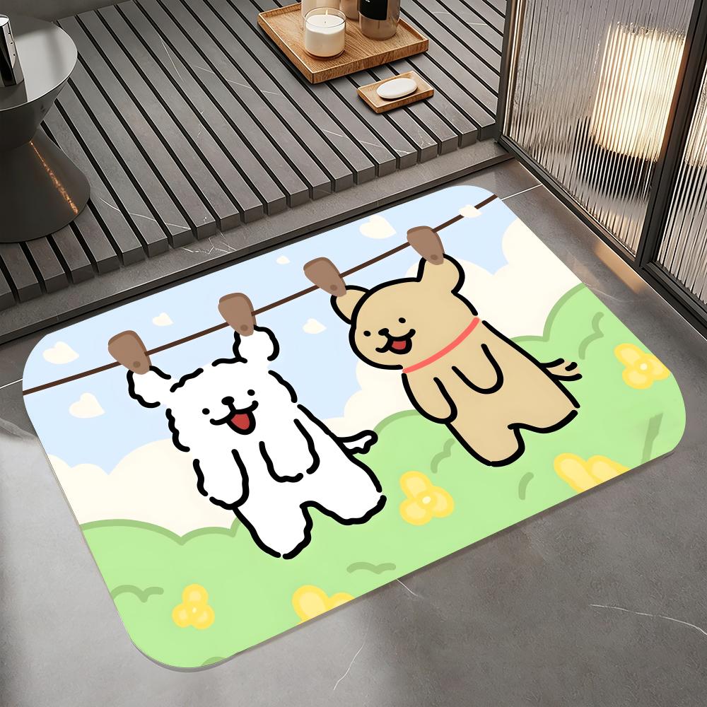 Anime L-LINE FRIENDS Puppy Flo - огляд і ціна Quick Dry Diatomite Bath Mat