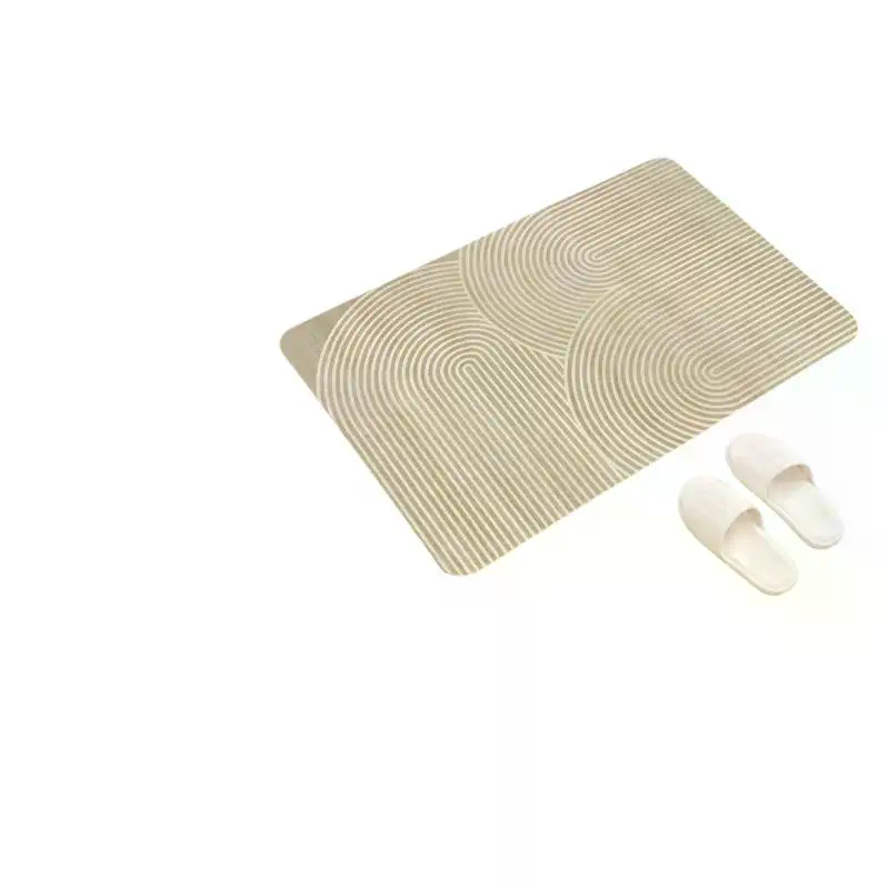 Beige Striped Diatomite Bath M - огляд і ціна Quick Dry Diatomite Bath Mat