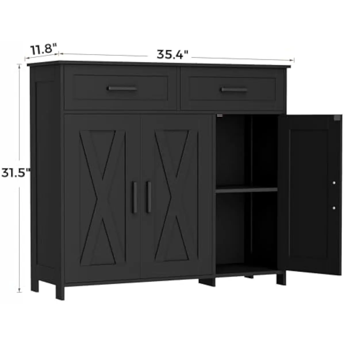 Coffee Bar Storage Cabinet wit - огляд і ціна Kitchen