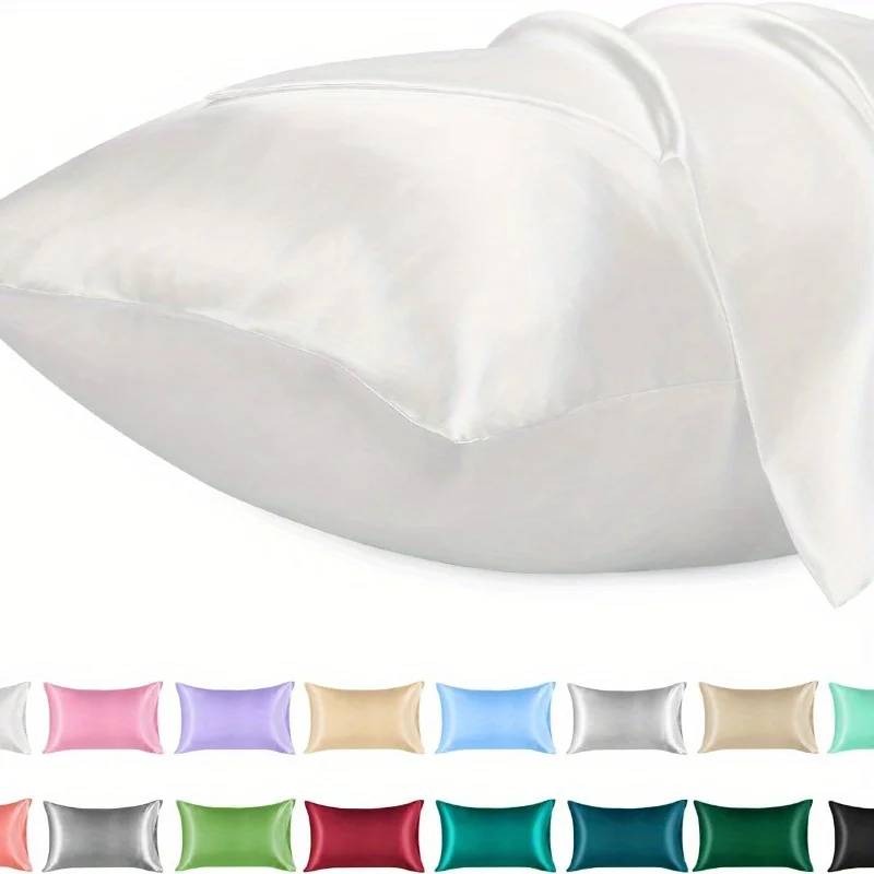 1PC Satin Pillowcase for Hair  - огляд і ціна Satin Silk Pillowcase Hair Skin