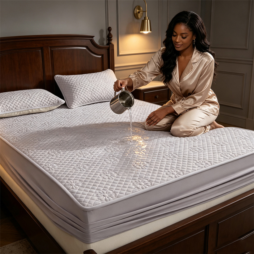 Waterproof Embossed Mattress C - огляд і ціна Waterproof Mattress Protector Breathable