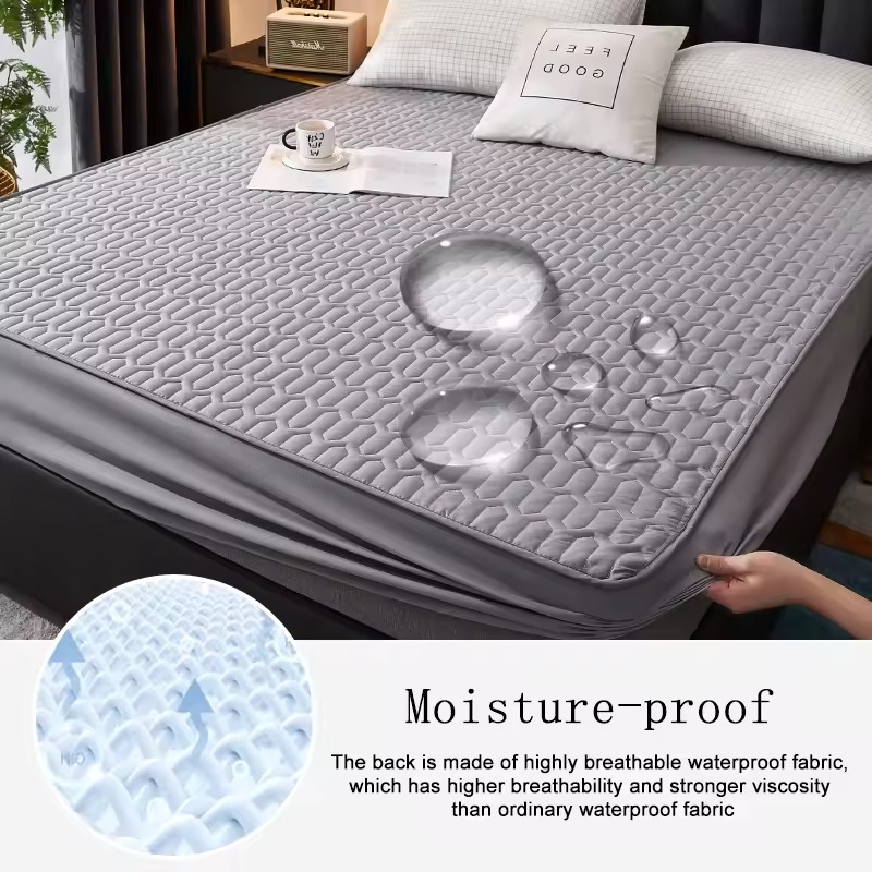 Waterproof Quilted Fitted Shee - огляд і ціна Waterproof Mattress Protector Breathable