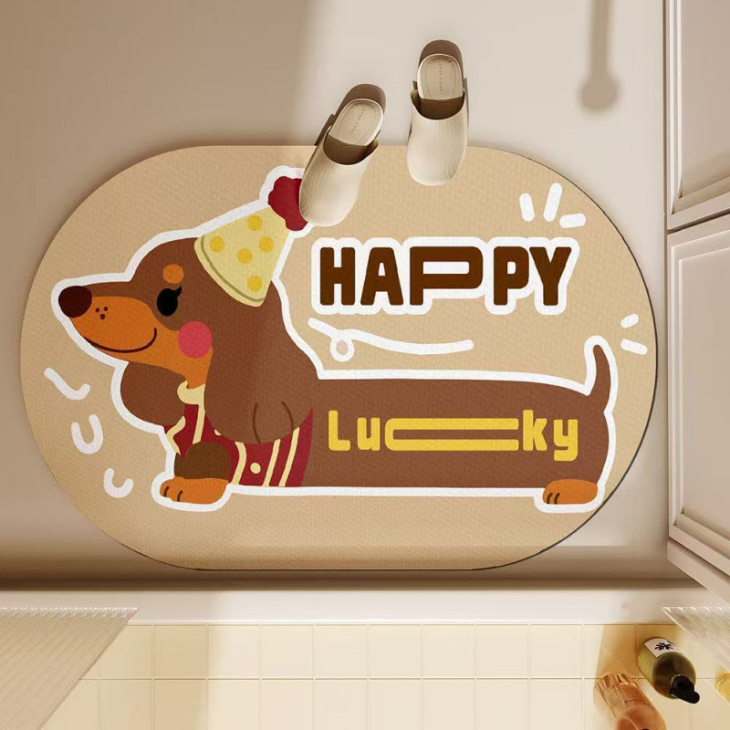 Cute Dachshund Dog Bath Mat Ab - огляд і ціна Quick Dry Diatomite Bath Mat