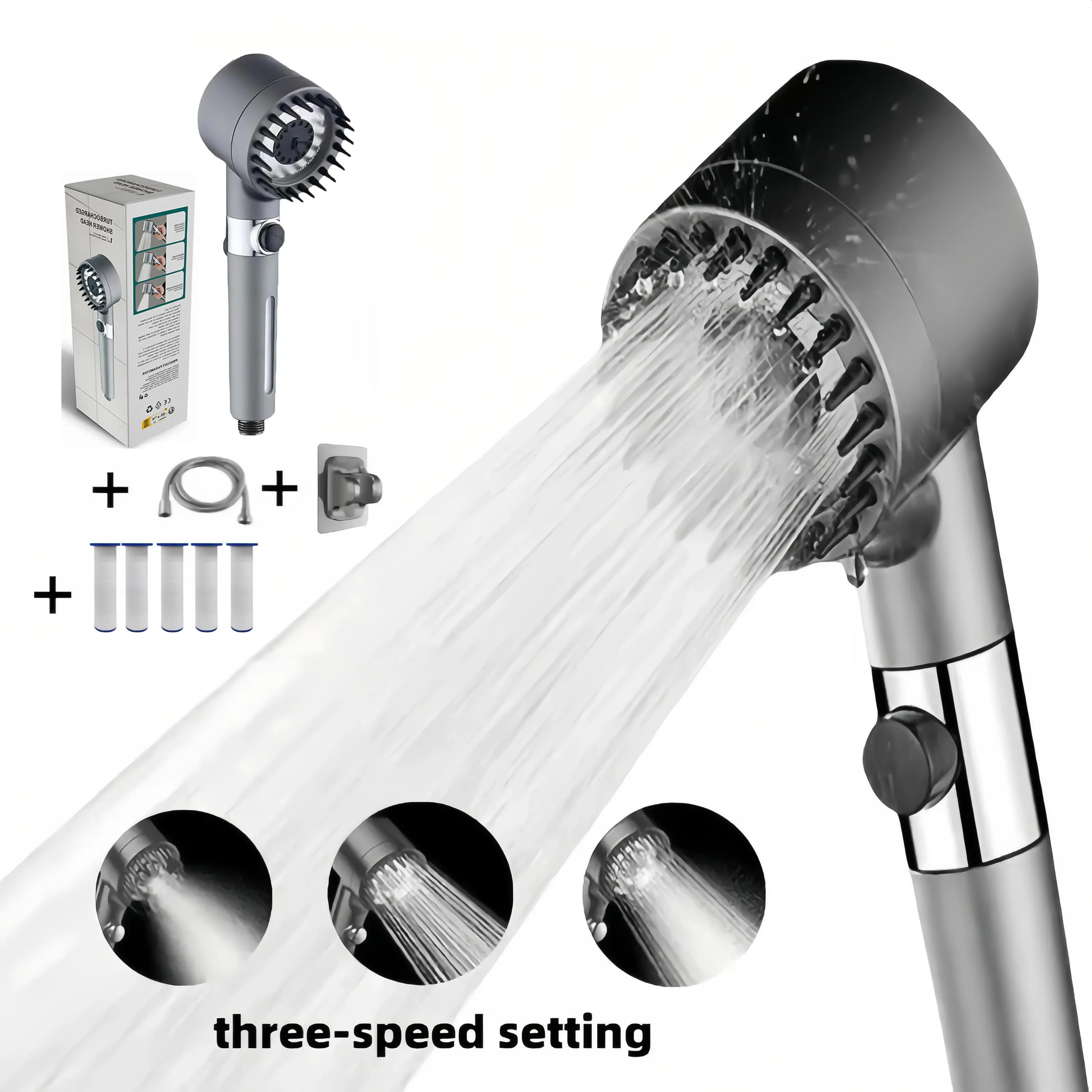 High Pressure Filtered Handhel - огляд і ціна High Pressure Shower Head Handheld