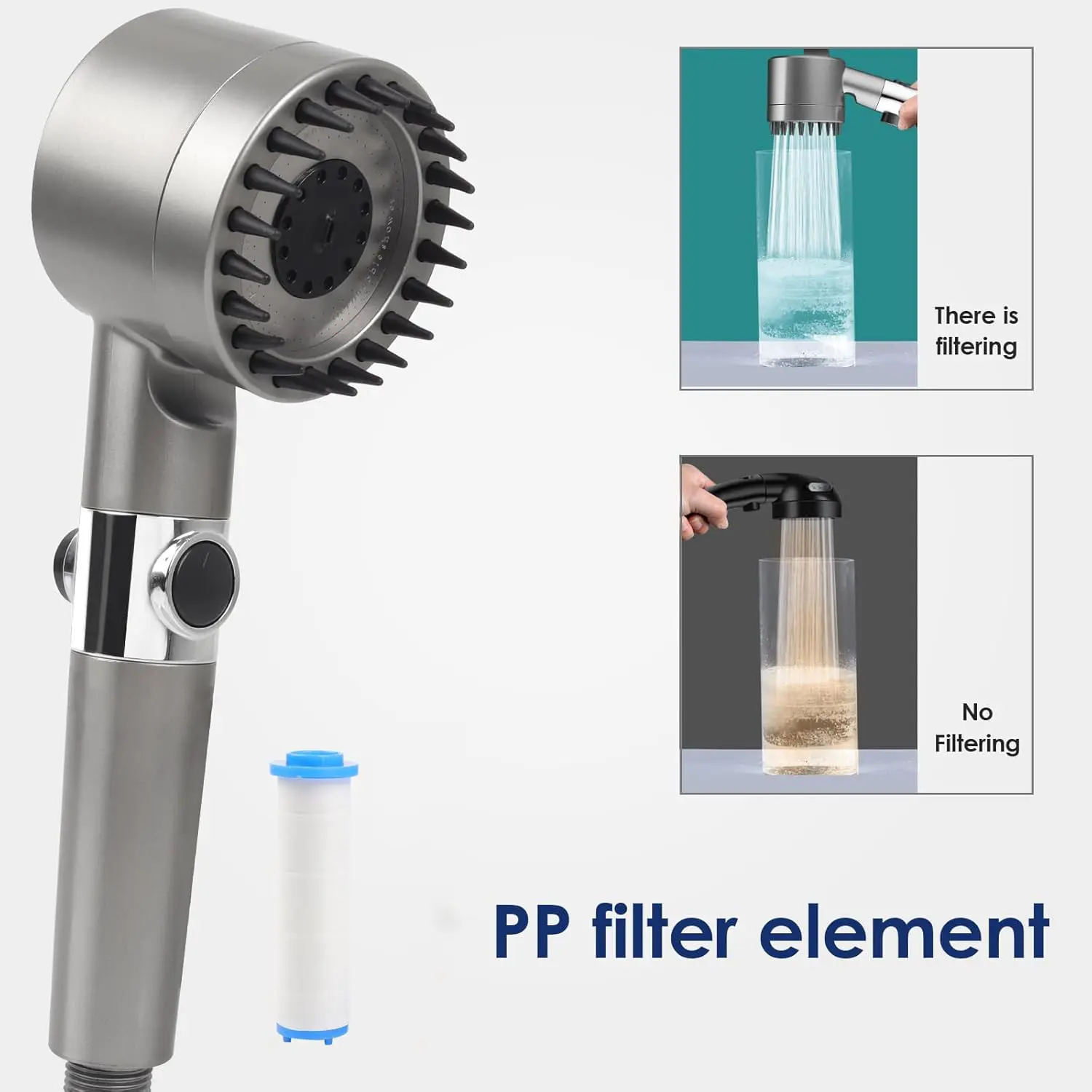 High Pressure Filtered Handhel - огляд і ціна High Pressure Shower Head Handheld